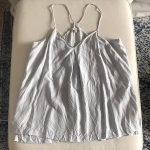 Light gray silk Madewell tank